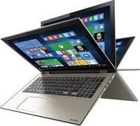 Toshiba P55W 2-in-1 15.6" Full HD Touchscreen Convertible Flagship UltraBook Laptop PC, Intel Core i7-4510U 2GHz, 12GB Memory, 256GB SSD, Backlit Keyboard, HDMI, NO DVD, Windows 8.1, Satin Gold