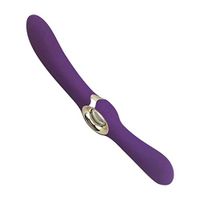 A-YUEYUE Silicone Double Head Massager Toy, USB Charging Waterproof and Quiet for Women Lesbian