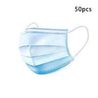 50Pcs Disposable Comfortable Blue F.A.C.E Ma SKS 3 Layer Protective Charcoal Filter Ear Loop Anti Dust Protect F.A.C.E M.A.S.K Odorless