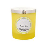 Shearer Candles Lemon Zest, Scented, Jar Candle, Cotton Wick, Fragrance & Essential Oils Yellow, Silver, White, 20cl