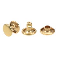 uxcell 20 Sets Double Cap Rivets Round Rivet Fasteners for Leather Craft Decorations 7mm 6mm