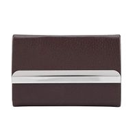 Men Cigarette Case Fashion PU Leather Card Holder Cigarettes Storage Accessories (Coffee)