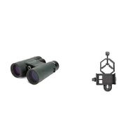 Celestron 71333 Nature DX 10x42 Binocular (Green) with Basic Smartphone Adapter 1.25"