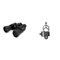 Celestron UpClose G2 10-30x50 Zoom Porro Binocular 71260 with Basic Smartphone Adapter 1.25"