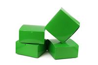 Adorox 10 Pack 8 X 8 X 4 inches Halloween Decorations Kraft Boxes Cardboard Gift Box with Lids for Wedding Birthday Holiday Baby Shower Favor (Green, 8 X 8 X 4)