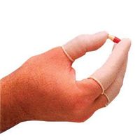 North® by Honeywell Medium White 2 3/4" 3 mil Natural Rubber Powdered Finger Cots With Rolled Cuff (144 Each Per Box)