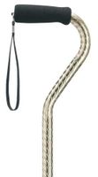 Gold Scallop Offset Walking Cane