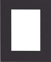 Pack of (2) 18x24 Acid Free White Core Picture Mats Cut for 13x19 Pictures in Black
