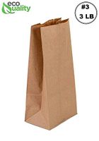 EcoQuality 500 Small Brown Kraft Paper Bag (3 lb) Small - Paper Lunch Bags, Small Snacks, Gift Bags, Grocery, Merchandise, Party Bags (4-3/4 x 2-15/16 x 8-9/16 in.) (3 Pound Capacity)