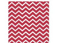 Small RED Chevron Zig Zag Striped 7x2x3" Cello Party Treat Food Snack Bags (25 ct)