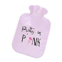 Kanngest Hot Water Bottle PVC Container Flamingo Printed Built-in Warm Sponge for Comfortable Touch Therapy Heating Pad Warming Pain Relief