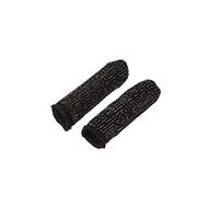 2 Pieces Screen Finger Sleeve Sets Anti-Sweat Thumb Gaming Finger Sleeve Joysticks Full Touch Screen Sensitive Shoot Aim For Mobile Phone Games (Black)