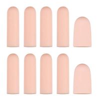 SUPVOX 10Pcs Gel Finger Protector Finger Cots Support Finger Caps Silicone Finger Cover Finger Sleeves for Arthritis, Mallet Finger Trigger