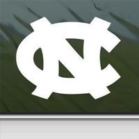 UNC Tar Heel Logo - Vinyl 4" wide (Color: WHITE) decal laptop tablet skateboard car windows stickers