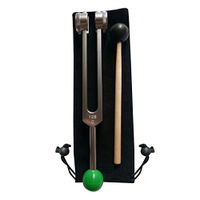 Geesy Tuning Fork 128C - with Buddha Bead Base for Ultimate Healing and Relaxation