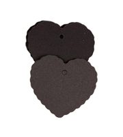 100Pcs Qingsun Heart Shape Kraft Tags Paper Gift Tags Wedding Rectangle Hang Tags DIY Kraft Paper Card(Black)