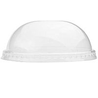 [100 Count] Dome Ice Cream Cup Lids - 4 oz Clear Disposable Lids - Fit Our 4 oz Cups PerfectlyCups Sold Separately Frozen Dessert Supplies