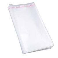 D DOLITY 100pcs Clear Cellophane Plastic OPP Bags Self Sealing for Jewelry, Gift Card - 16x24cm