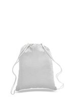 Pack of 2 - Eco-Friendly Reusable Drawstring Bag Economical 6 oz. Cotton Canvas Drawstring Bag Cinch bags size 14"W x 18"H in White color - CarryGreen Bag
