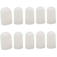 JDWG 10 Pieces Silicone Finger Protectors,Hot Glue Gun Finger Caps,Gel Finger Cover, Silicone Finger Cots Sleeve,Great for Trigger Finger/Finger Cracking/Finger Arthritis/Finger Callus.