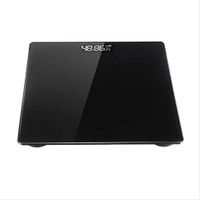 Lfsp Floor Scales Body Fat Scale, Bedroom Electronic Scales Glass Scales Smart USB Charging LCD Display Digital Bathroom Scales Black