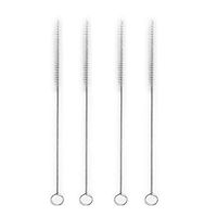 Lookatool Stainless Steel 20 Oz/30 Oz Drinking Straws Cleaning Brush (4, Silver)