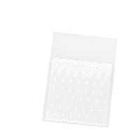 Wansan 100pcs Self Adhesive Small Bag Lace Printing Clear Cellophane Seal Bags for Candy Cookies Chocolate
