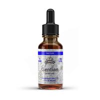 Gentian Liquid Extract, Organic Gentian (Gentiana Lutea) Dried Root Herbal Supplement, Non-GMO in Cold-Pressed Organic Vegetable Glycerin 700 mg, 2 oz (60 ml)