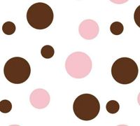 5ct Brown Pink White Neapolitan Polka Dot Tissue Paper Gift Wrapping 20"x30" Sheets nfLG -1157