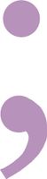 hBARSCI Semi-Colon Vinyl Decal - 5 Inches - for Cars, Trucks, Windows, Laptops, Tablets, Outdoor-Grade 2.5mil Thick Vinyl - Lilac