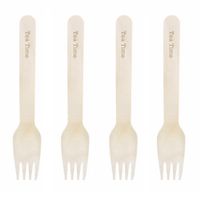 Dress My Cupcake Natural Wood 500-Pack Candy Buffet Forks DIY Kit, Tea Time, Gold