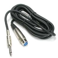 10Ft XLR 3P Female to 1/4" Mono Microphone Cable