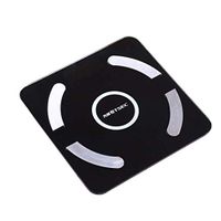 Beautiful girl's shop Electronic Scales,USB Charging Body Fat Bluetooth Smart Weight Scale Intelligence, Digital Glass Display Home (Color : Black)