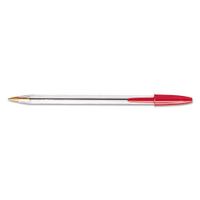 BIC Cristal Xtra Smooth Ballpoint Pen, Medium Point (1.0mm), Red, 12-Count