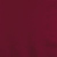 Club Pack of 1200 Regal Burgundy Red Premium 2-Ply Disposable Beverage Napkins 5"
