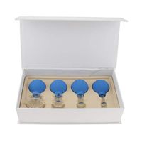 dailymall 4 Pieces Professional Cupping Cups Set - Premium Silicone Bulb and Clear Glass