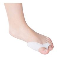 JJZXPJ 1Pair Silicone Gel Foot Finger Separator Toe Separators Breathable High Elastic Big 2 Hole Toe Separator Thumb Valgus Protector Bunion Adjuster Valgus Guard feet Care