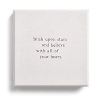 Wish Upon Star Believe White 3.5 Inch Wishes Note Cards Set of 24
