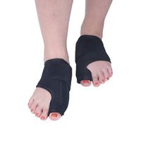SUPVOX 1 Pair of Hallux Valgus Corrector Bunion Toe Separator Straightener for Women Men (Black)