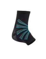 Mueller Omniforce A-100 Ankle Support, Black/Aqua | Knit Ankle Brace
