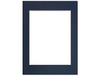 PA Framing, Photo Mat Board, 12 x 16 inches Frame for 9 x 12 inches Photo Art Size - Cream Core/Yorktown Blue