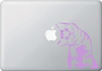 Cat - Whatcha Doin? - I Can Haz? - Macbook or Laptop Decal - (MIRRORED - LEFT) (5.5"w x 6"h) (Color Variations Available) (LAVENDER)