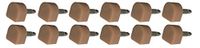 Supertap Shoe Repair Stiletto Replacement Heels Tips 6 Pairs size 8,9,10 mm (Beige/Tan)