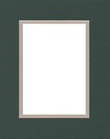 20x24 Double Acid Free White Core Picture Mats Cut for 16x20 Pictures in Pine Green and Light Tan
