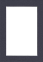 Pack of (5) 5x7 Acid Free White Core Picture Mats Cut for 4x6 Pictures in Navy Blue