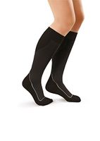 JOBST Sport Knee High 15-20 mmHg Compression Socks, Black/Cool Black, X-Large