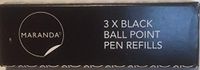 Maranda-Ti Crystal Elements Ball Pen Refill - SET of 3