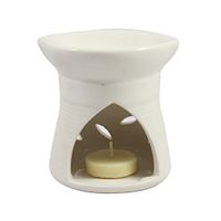 India Meets India Handicraft Ceramic Tea Light Holder Aromatherapy Essential Oil Burner Aromatherapy Diffusers, Best Gifting, Made by Awarded Indian Artisan