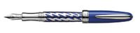 Laban Enamel Blue Ovals Medium Point Fountain Pen - LMB-F200-5BLM