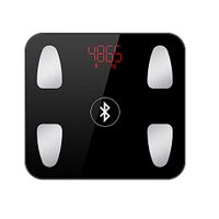 YHML Smart Bluetooth Wireless Body Fat Scale Digital Weight Scale BMI Scale, Body Composition Analyzer Health Monitoring and Walk-in Technology Smartphone App,Black